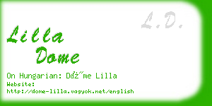 lilla dome business card